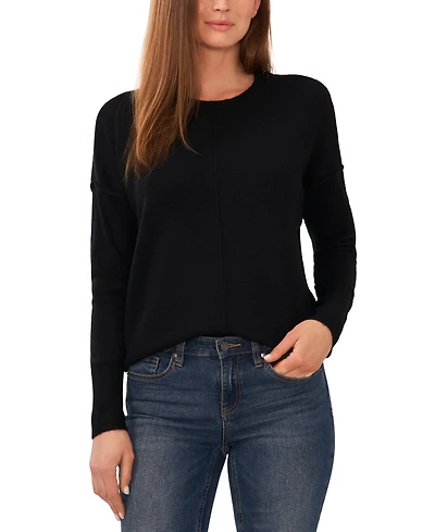Vince Camuto Women's Cozy Crewneck Long-Sleeve Extend-Shoulder Sweater