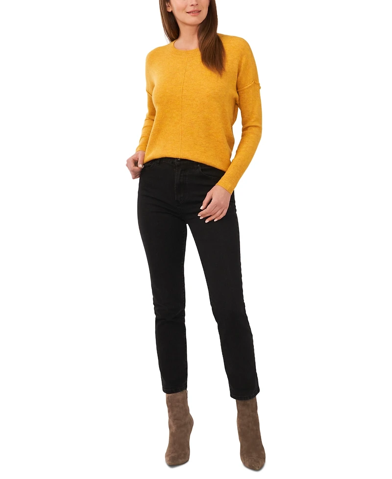 Vince Camuto Women's Cozy Crewneck Long-Sleeve Extend-Shoulder Sweater
