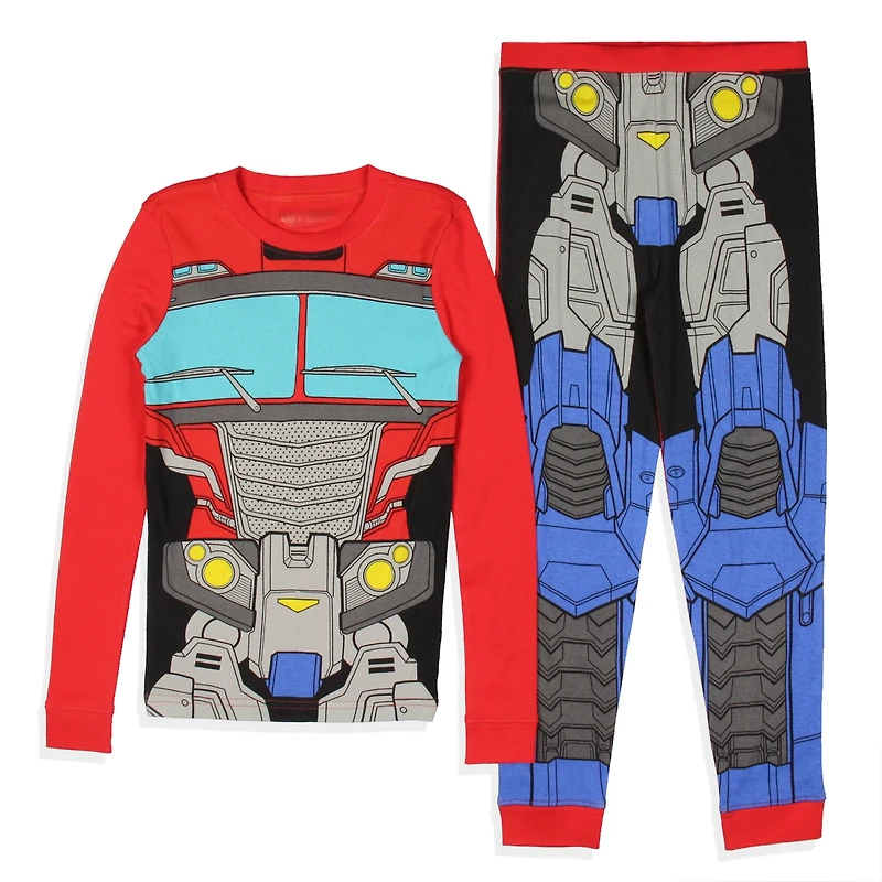 Transformers Big Boys Optimus Prime Costume Character Sleep Pajama Set