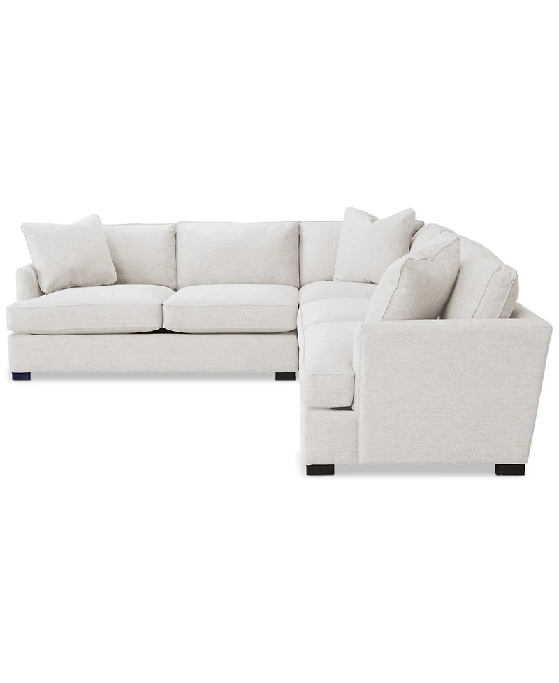 Nightford 111" 3-Pc. Fabric L Sectional, Created for Macy's