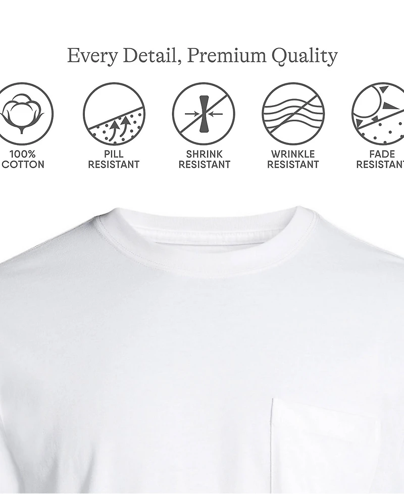 Lands' End Men's Super-t Short Sleeve T-Shirt with Pocket