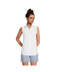 Lands' End Women's No Iron Sleeveless Shirt