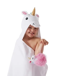 Kate Aurora Complete 5 Piece Juvi Unicorns Themed Fabric Shower Curtain Bathroom Set