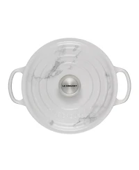 Le Creuset 4.5 Quart Cast Iron Round Dutch Oven with Marble Applique