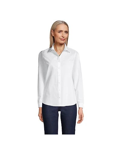 Lands' End Petite No Iron Button Front Shirt