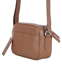 Mancini Pebbled Collection Clara Leather Small Crossbody Bag