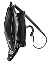 Mancini Pebbled Collection Valerie Leather Mini Crossbody Bag