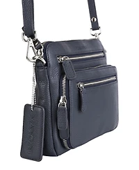 Mancini Pebbled Collection Valerie Leather Mini Crossbody Bag