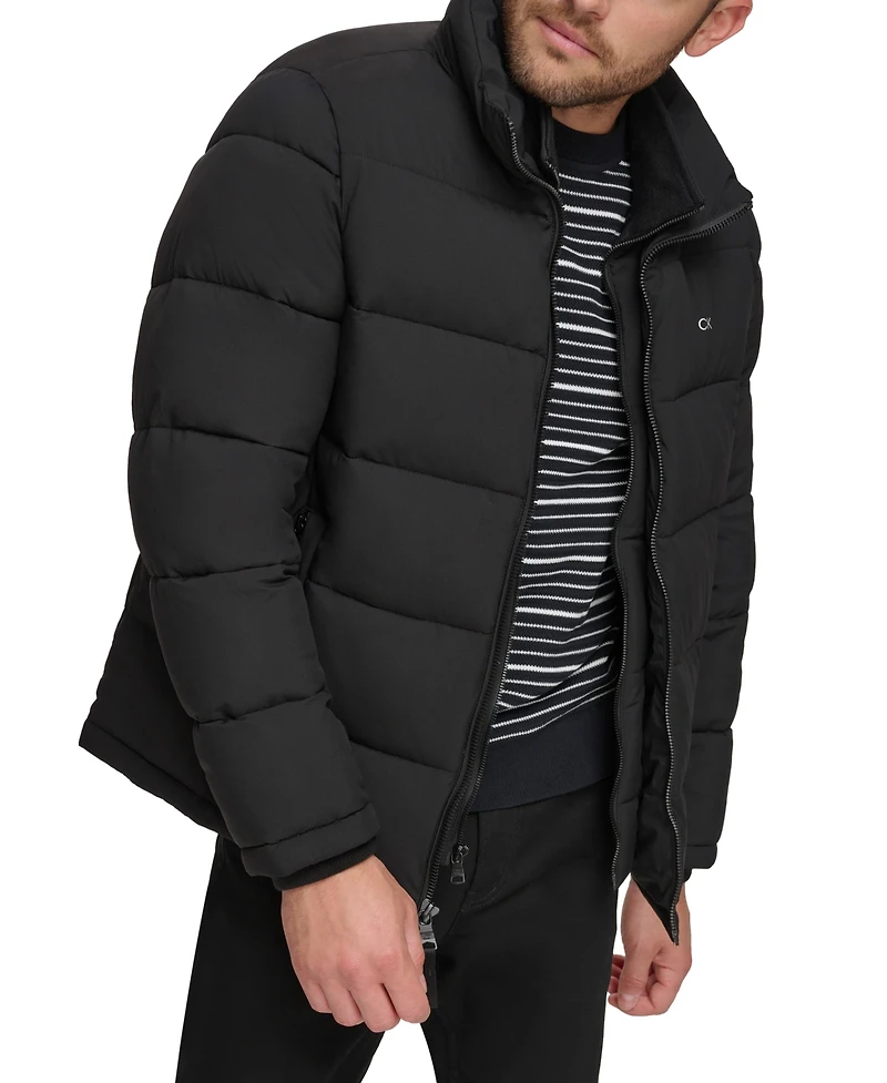 Calvin Klein Men's Puffer With Set Bib Detail, Created for Macy's
