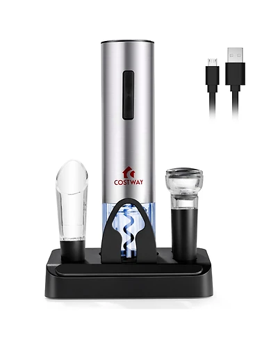 6 in 1Electric Wine Bottle Opener Set Rechargeable Cordless Corkscrew Opener Set