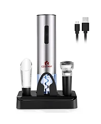 6 in 1Electric Wine Bottle Opener Set Rechargeable Cordless Corkscrew Opener Set
