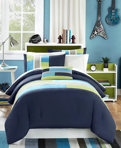 Mi Zone Pipeline Reversible 4-Pc. Comforter Set, Full/Queen