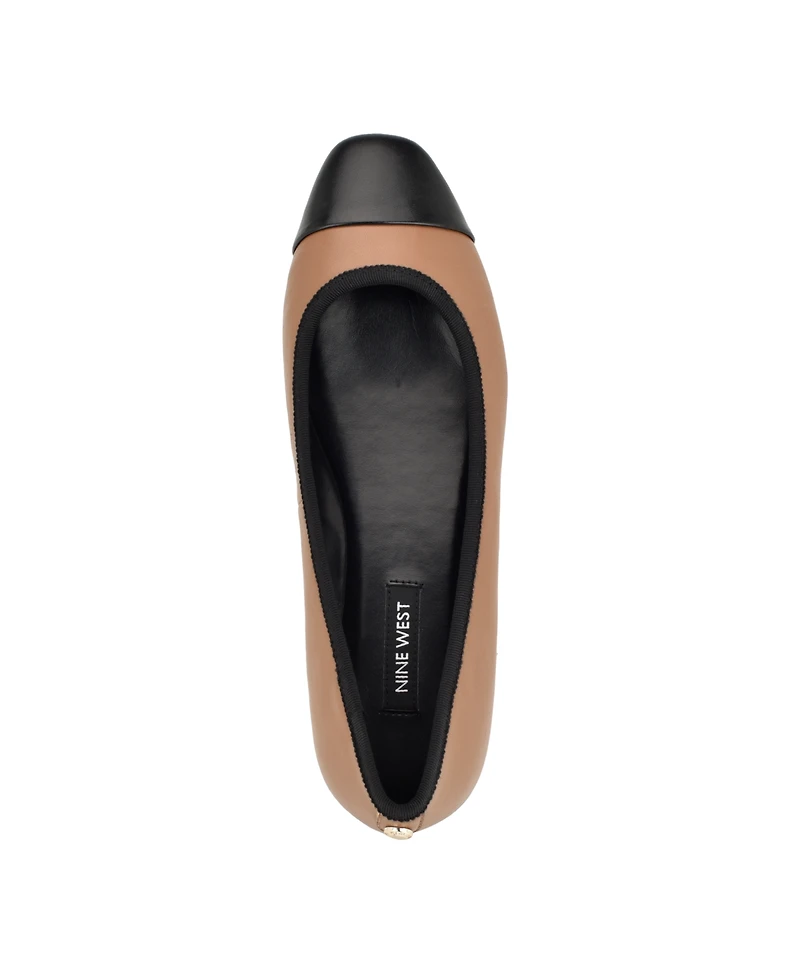 Nine West Women's Ollin 9X9 Slip-On Square Toe Dress Flats