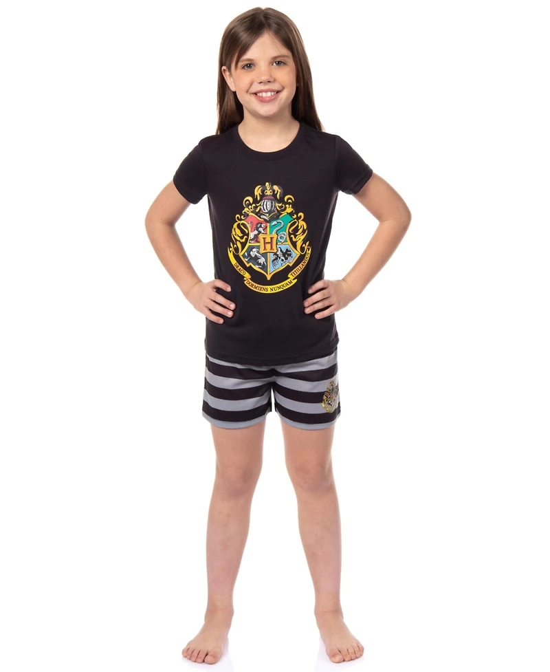 Harry Potter Girls Wizarding World Hogwarts Crest 2-Piece Tight Fit Pajama Set