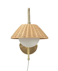 Ink+Ivy Laguna Rattan Weave Wall Sconce