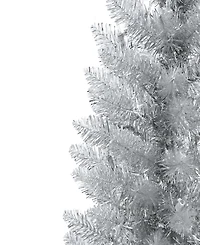 Puleo 7' Pre-Lit Tinsel Artificial Tree