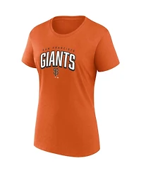 Women's Fanatics Black, Orange San Francisco Giants Fan T-shirt Combo Set