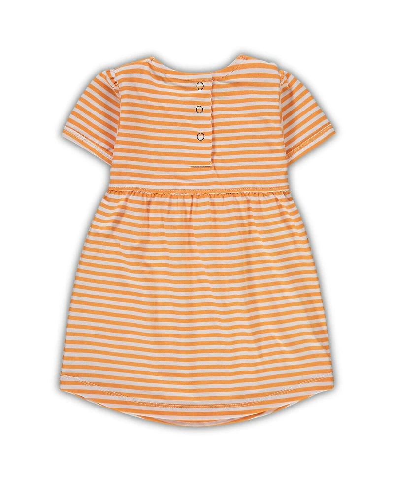 Girl's Toddler Tennessee Orange Tennessee Volunteers Striped Dress with Pockets