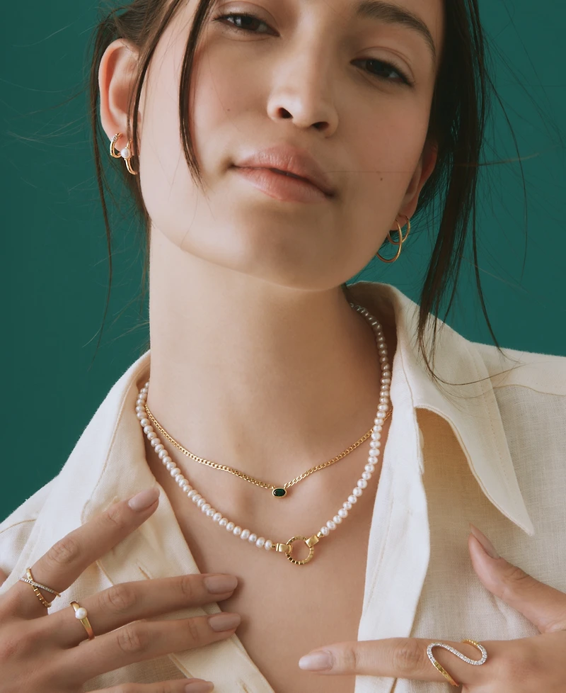 Audrey by Aurate Cultured Freshwater Pearl (4mm) 17" Collar Necklace