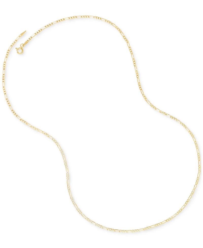 Polished 20" Figaro Chain (1.85mm) in 10K Yellow Gold