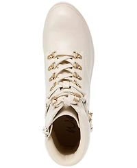 Wild Pair Women's Bridgitt Lace-Up Side-Zip Lug-Sole Booties, Created for Macy's