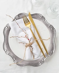 American Atelier Baroque Charger Plate 12 Piece Dinnerware Set, Service for