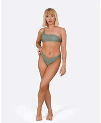 Oosc Women's Sahara Sage Cold Shoulder Bikini Top