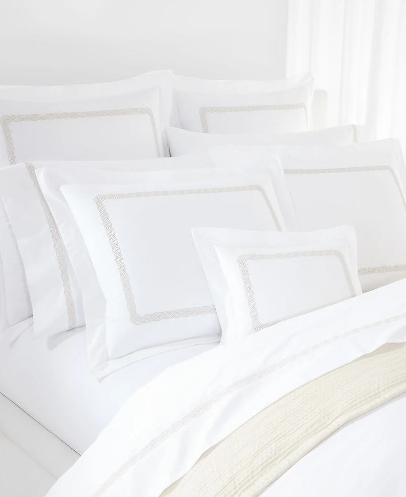 Lauren Ralph Spencer Cable Embroidery Pillowcase Set
