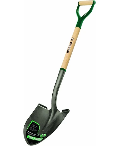 Truper Garden Pro Round Point Shovel with Off-Set Cushioned D-Handle, 30 Inch