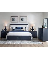 Summerland 3pc Bedroom Set (Queen Upholstered Storage Bed, Dresser, Nightstand)