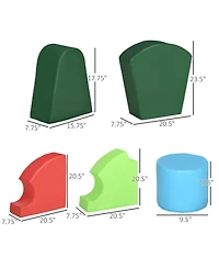 Qaba 10-Piece Rearrangeable Foam Play Set for Creativity and Shape Discovery, Baby Soft Play Equipment with Easy-to-Clean Surface, Toddler Educational