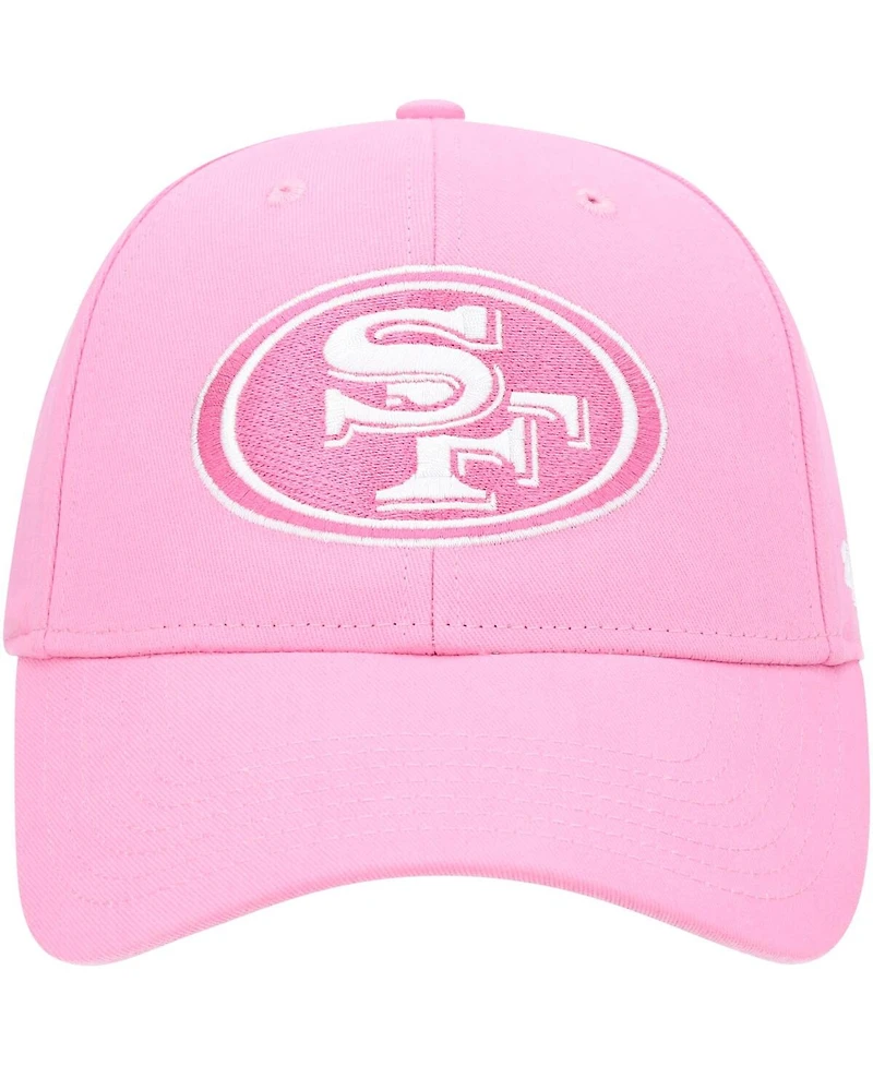 Big Girls '47 Brand Pink San Francisco 49ers Rose Mvp Adjustable Hat