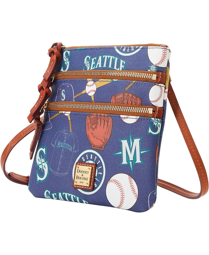 Women's Dooney & Bourke Seattle Mariners Game Day Triple Zip Crossbody Purse