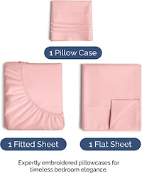 Piece Deep Pocket Microfiber (Muted, Vibrant, Heathered) Sheet Set