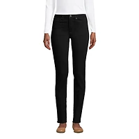 Lands' End Women's Tall Mid Rise Straight Leg Jeans