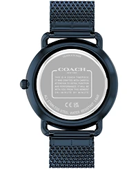 Coach Unisex Elliot Blue Stainless Steel Mesh Bracelet Watch 41mm