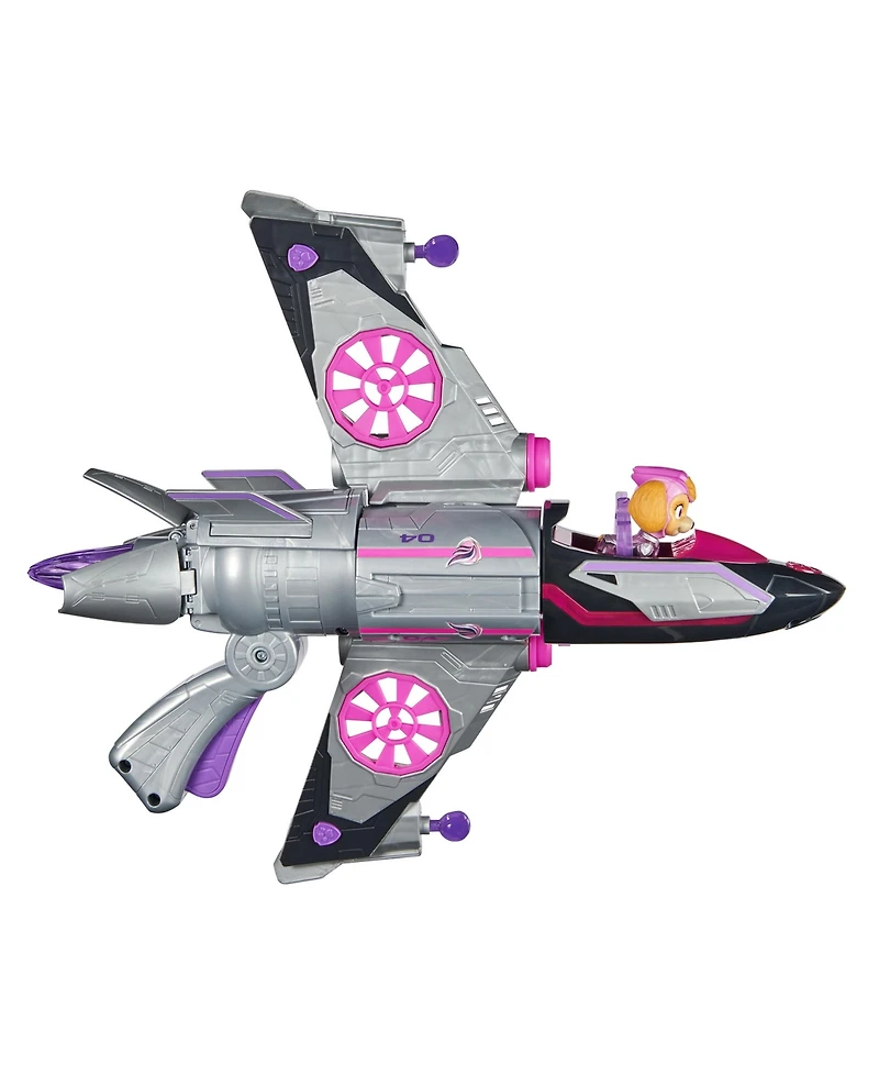 Paw Patrol- The Mighty Movie, Converting Rescue Jet with Skye Mighty Pups Action Figure, Lights and Sounds, Kids Toys for Boys Girls 3 Plus