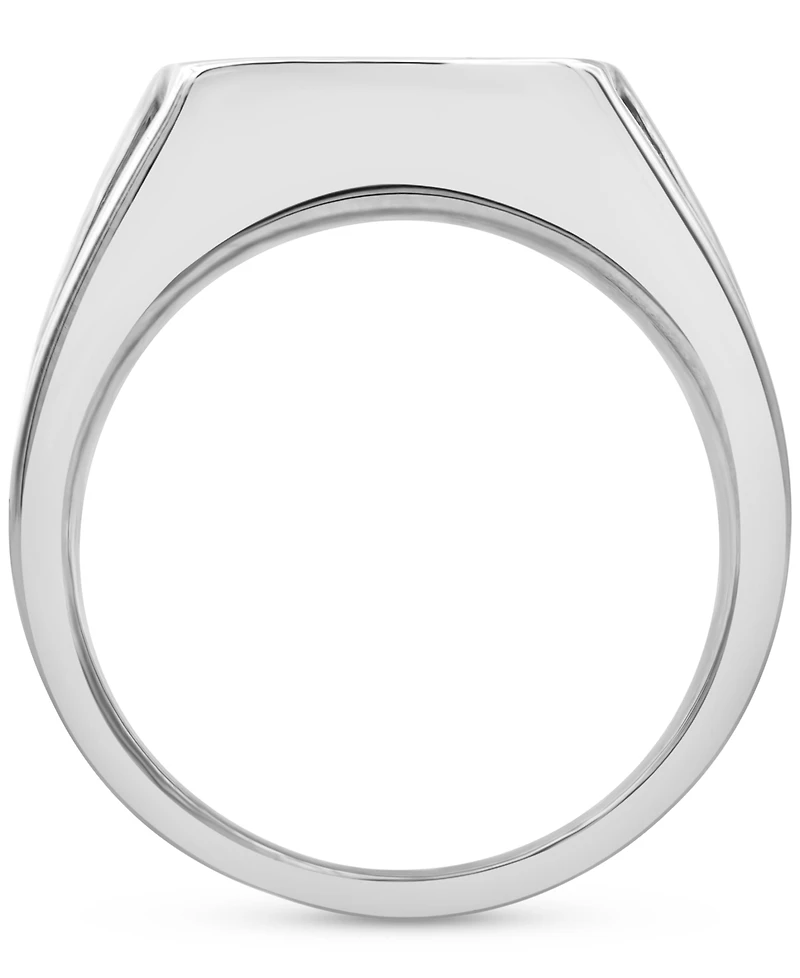 Blackjack Men's Cubic Zirconia Cluster Ring Set in Black Ion-Plated Stainless Steel