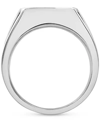 Blackjack Men's Cubic Zirconia Cluster Ring Set in Black Ion-Plated Stainless Steel