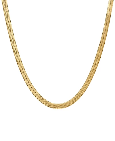 Blackjack Men's Wide Herringbone 20" Chain Necklace in Stainless Steel