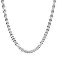 Blackjack Men's Wide Herringbone 20" Chain Necklace in Stainless Steel