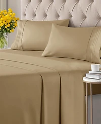 Piece Microfiber Solid Sheet Set