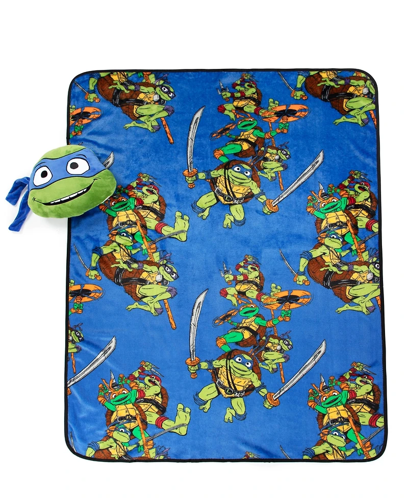 Teenage Mutant Ninja Turtle Movie Mayhem Nogginz Pillow & Travel Throw Set