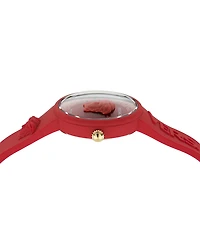 Versace Women's Swiss Medusa Pop Red Silicone Strap Watch 39mm Set