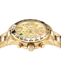 Philipp Plein Women's Chronograph Nobile Gold-Tone Stainless Steel Bracelet Watch 38mm