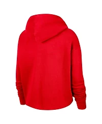 Women's Nike Red Wnba Logowoman Team 13 Cropped Pullover Hoodie