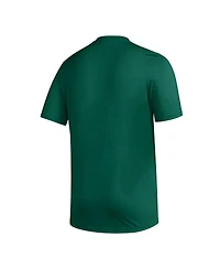 Men's adidas Green Miami Hurricanes Sideline Aeroready Pregame T-shirt