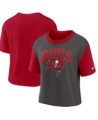 Women's Nike Red, Pewter Tampa Bay Buccaneers High Hip Fashion T-shirt