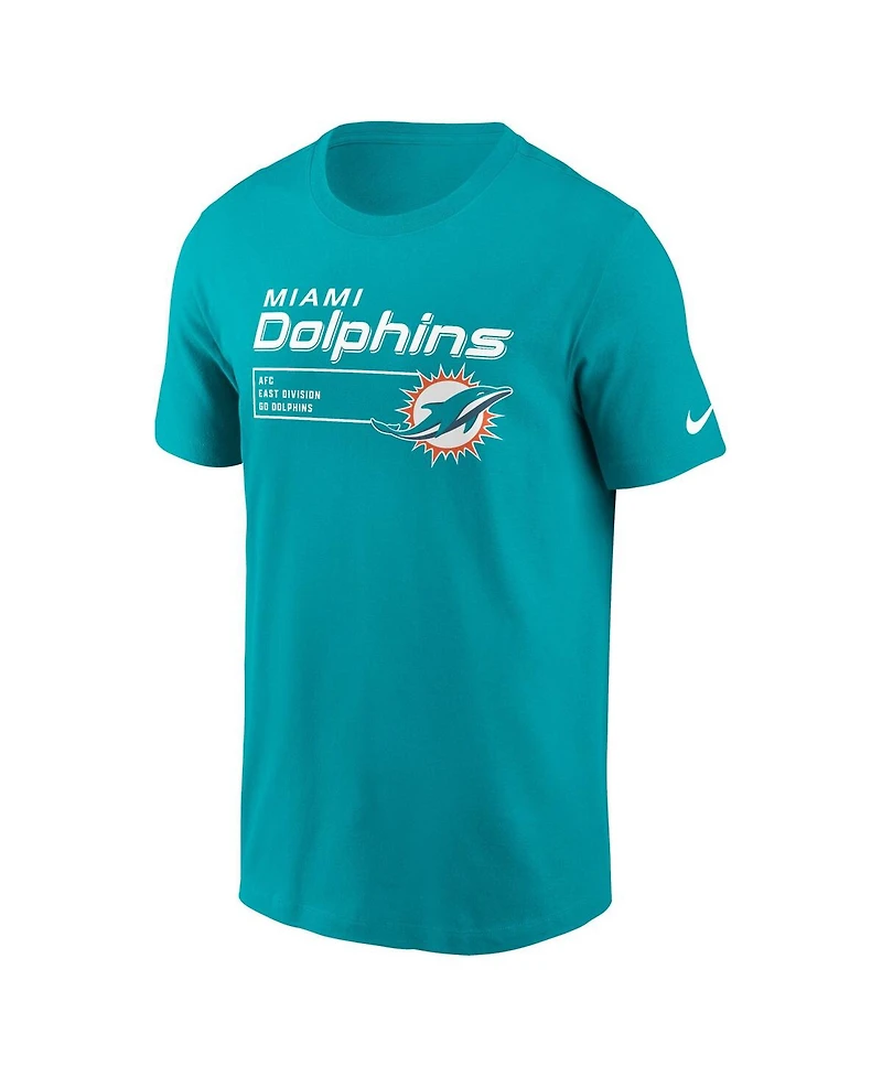 Men's Nike Aqua Miami Dolphins Division Essential T-shirt