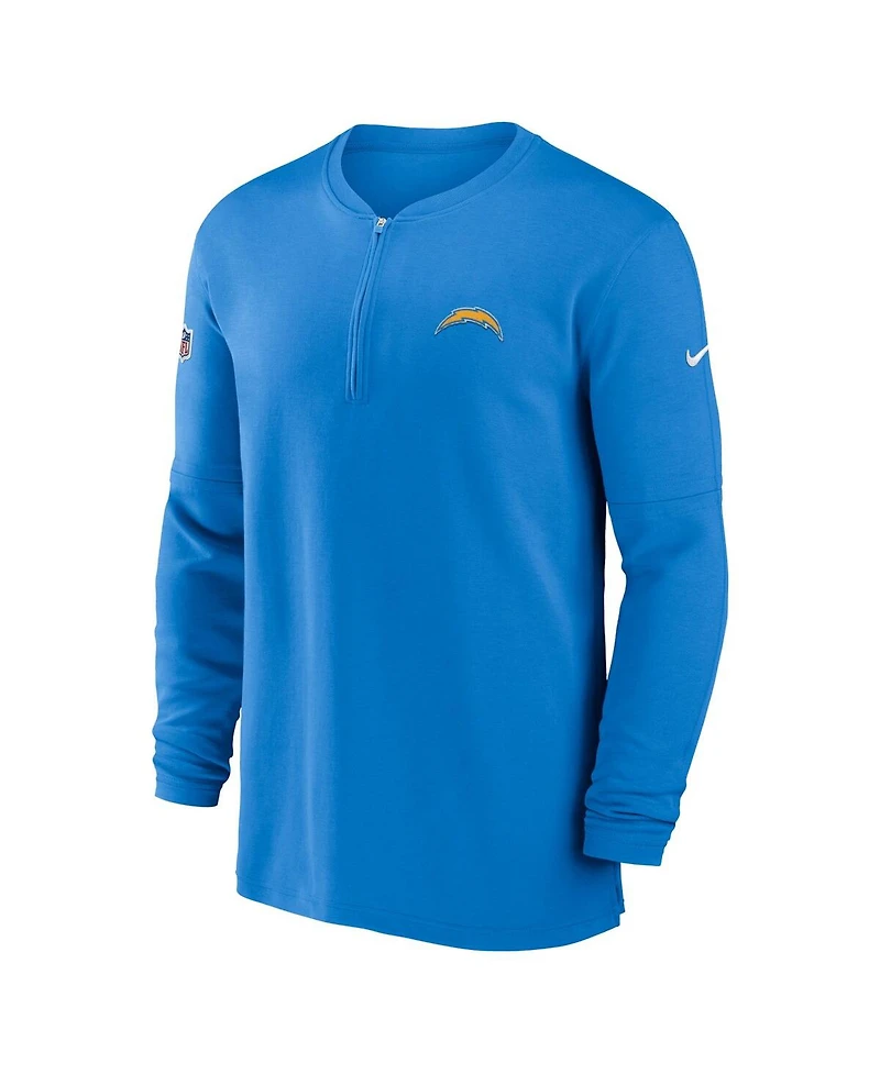 Men's Nike Powder Blue Los Angeles Chargers 2023 Sideline Performance Long Sleeve Quarter-Zip Top